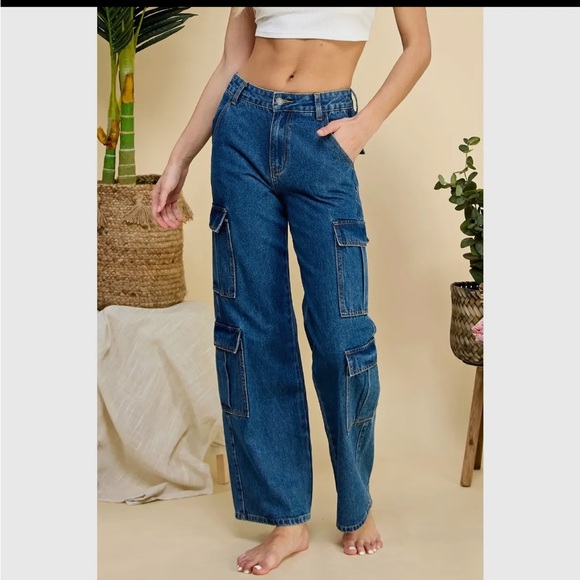 364. 4 Cargo Pockets, Cargo Jeans, Various Sizes - Picture 3 of 8